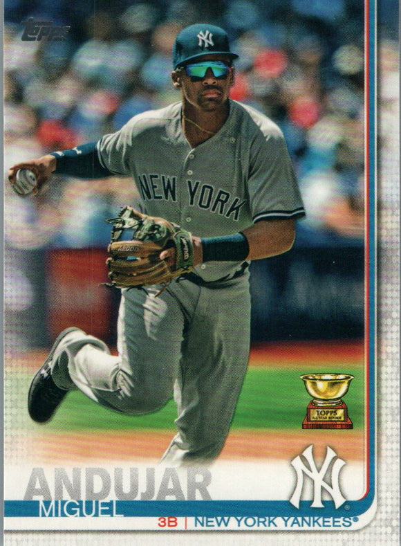 #132 Miguel Andujar Topps Award New York Yankees 2019 Topps Series 1 Baseball Card