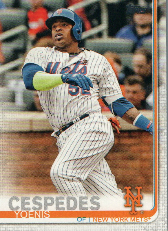 #128 Yoenis Cespedes New York Mets 2019 Topps Series 1 Baseball Card