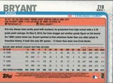 #210 Kris Bryant Chicago Cubs 2019 Topps Series 1 Baseball Card