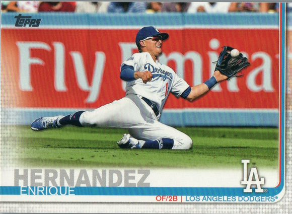 #117 Enrique Hernandez Los Angeles Dodgers 2019 Topps Series 1 Baseball Card