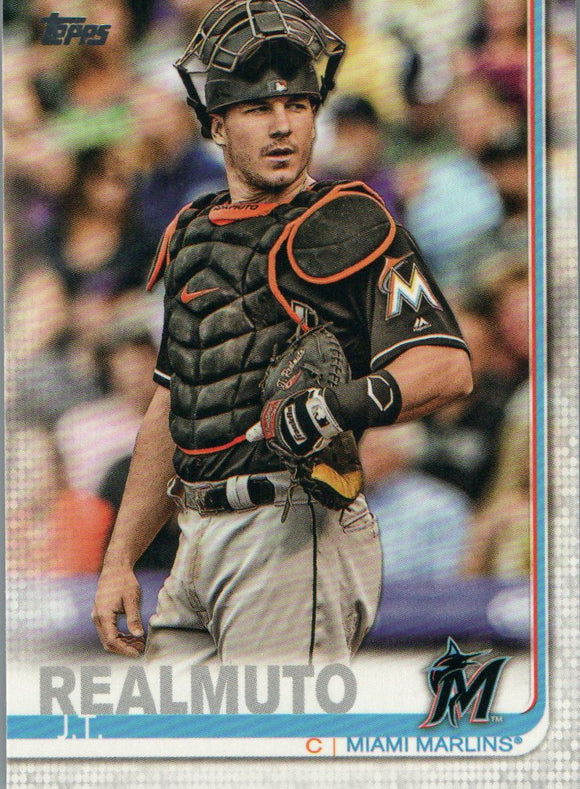 #52 J.T. Realmuto Miami Marlins 2019 Topps Series 1 Baseball Card