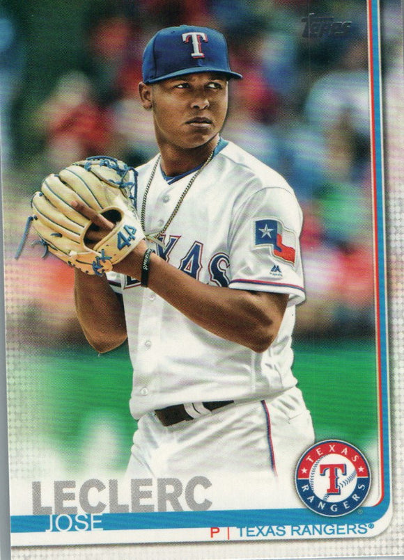 #174 Jose Leclerc Texas Rangers2019 Topps Series 1 Baseball Card