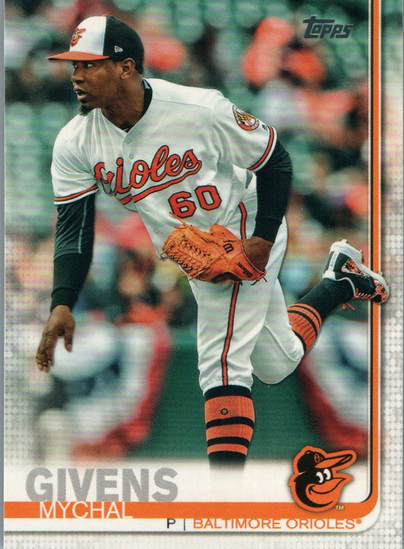 #337 Mychal Givens Baltimore Orioles 2019 Topps Series 1 Baseball Card