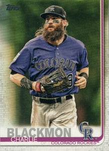 #16 Charlie Blackmon Colorado Rockies 2019 Topps Series 1 Baseball Card