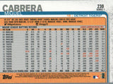 #230 Miguel Cabrera Detroit Tigers 2019 Topps Series 1 Baseball Card
