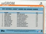 #19 Jacob DeGrom New York Mets 2019 Topps Series 1 Baseball Card