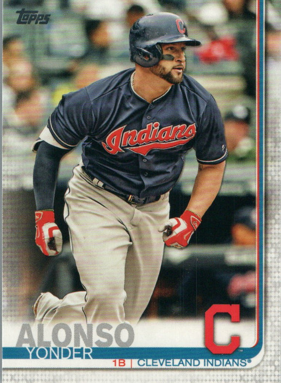 #328 Yonder Alonso Cleveland Indians 2019 Topps Series 1 Baseball Card