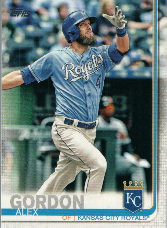 #319 Alex Gordon Kansas City Royals 2019 Topps Series 1 Baseball Card