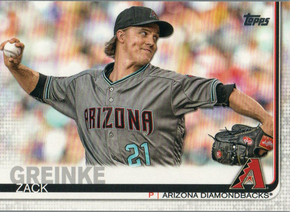 #222 Zack Greinke Arizona Diamondbacks 2019 Topps Series 1 Baseball Card