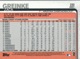 #222 Zack Greinke Arizona Diamondbacks 2019 Topps Series 1 Baseball Card