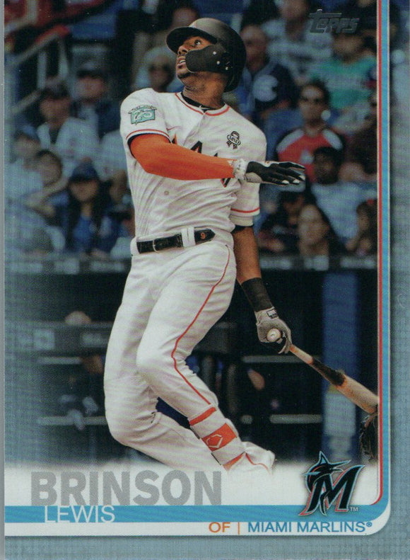 #296 Lewis Brinson Miami Marlins 2019 Topps Series 1 Baseball Card