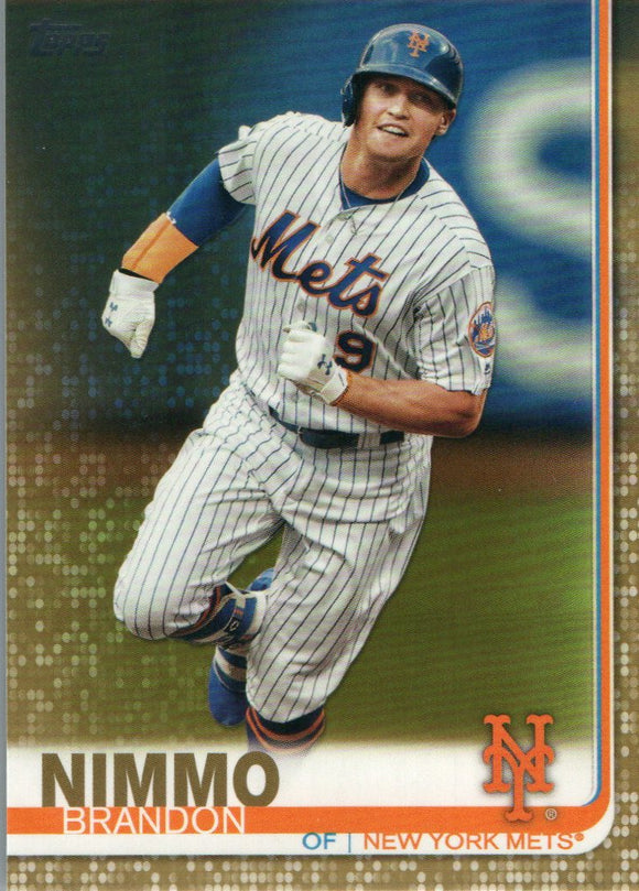 #172 Brandon Nimmo 0861/2019 Gold New York Mets 2019 Topps Series 1 Baseball Card