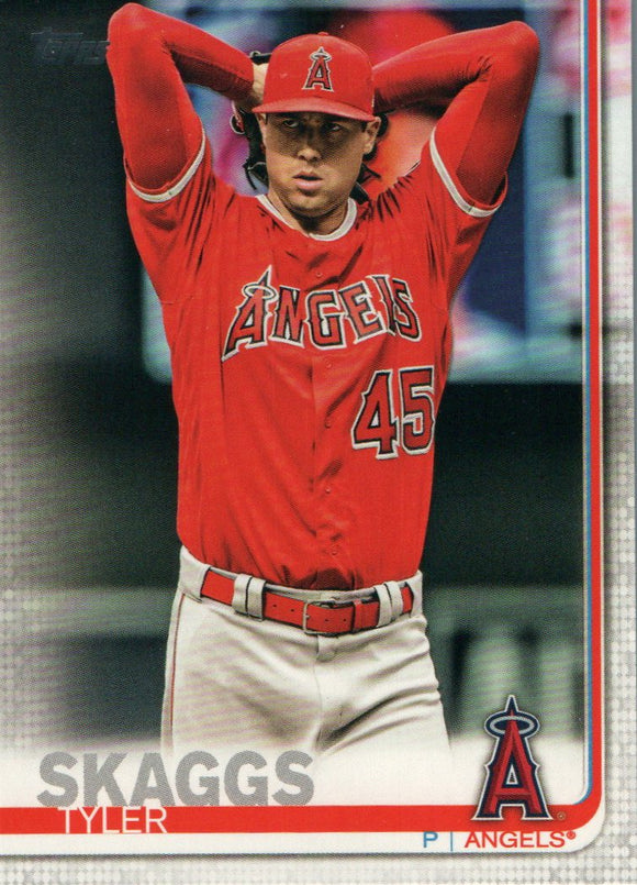 #340 Tyler Skaggs Los Angeles Angels 2019 Topps Series 1 Baseball Card
