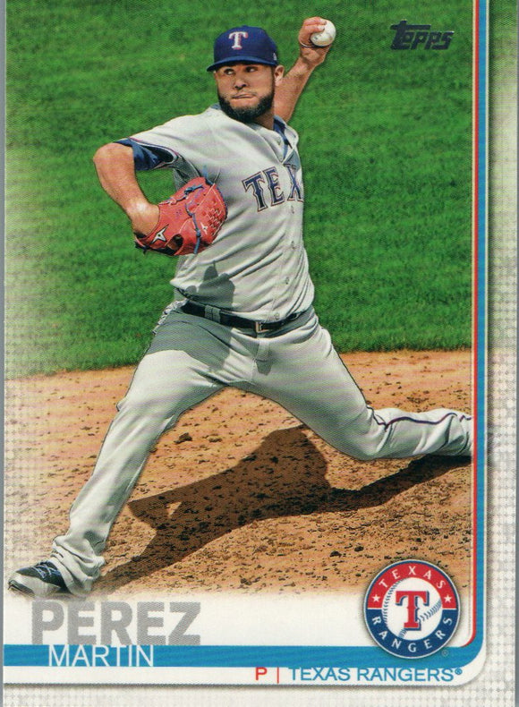 #219 Martin Perez Texas Rangers 2019 Topps Series 1 Baseball Card