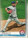 #219 Martin Perez Texas Rangers 2019 Topps Series 1 Baseball Card