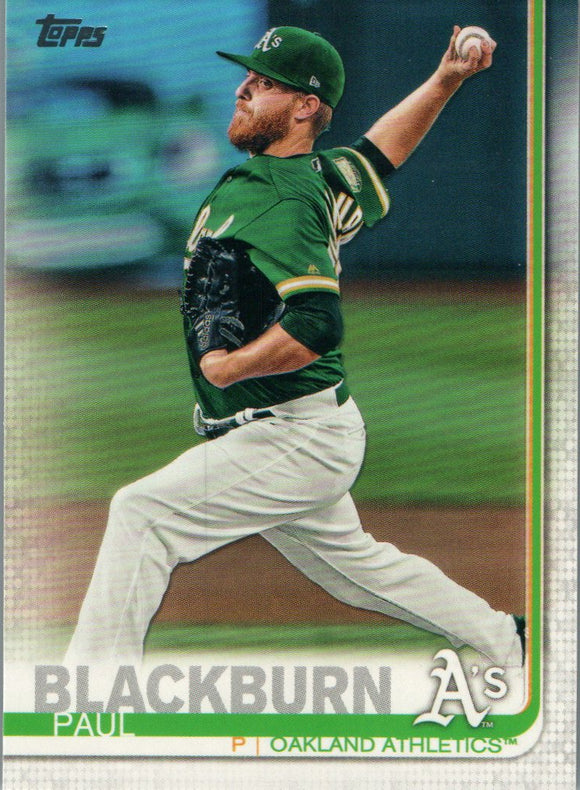 #36 Paul Blackburn Oakland Athletics 2019 Topps Series 1 Baseball Card