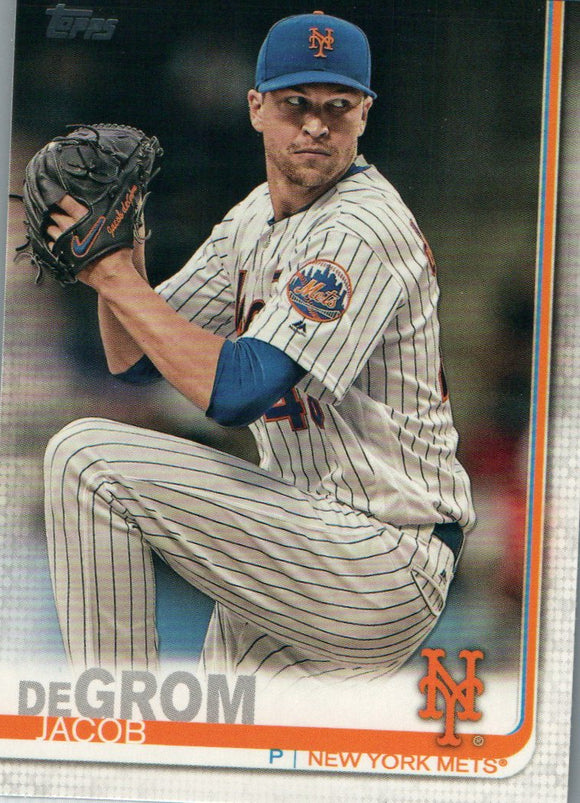 #200 Jacob DeGrom New York Mets 2019 Topps Series 1 Baseball Card