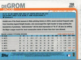 #200 Jacob DeGrom New York Mets 2019 Topps Series 1 Baseball Card