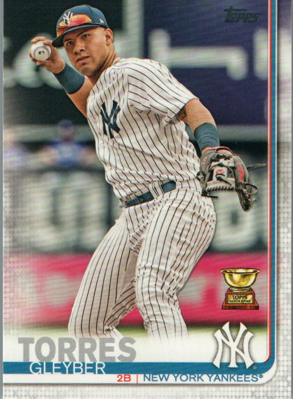 #7 Gleyber Torres Topps Trophy New York Yankees 2019 Topps Series 1 Baseball Card