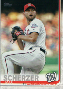 #344 Max Scherzer Washington Nationals 2019 Topps Series 1 Baseball Card