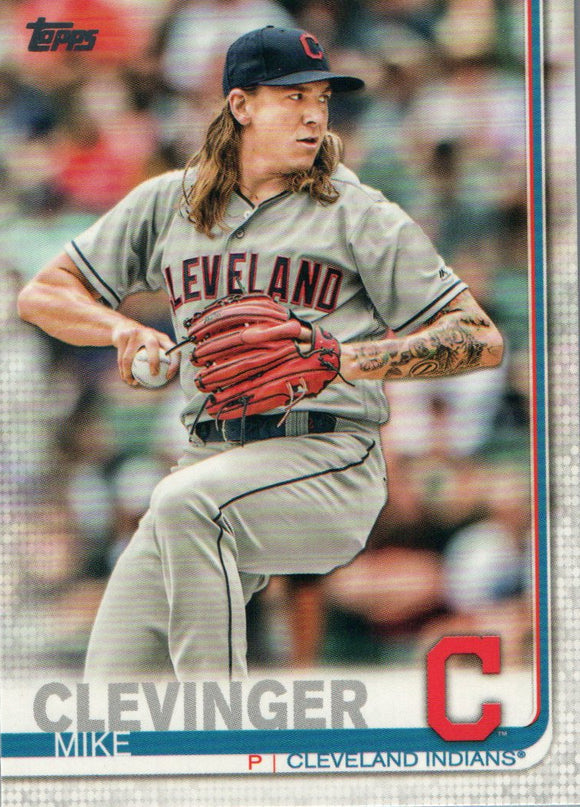 #199 Mike Clevinger Cleveland Indians 2019 Topps Series 1 Baseball Card