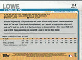 #114 Brandon Lowe Rookie Card Tampa Bay Rays 2019 Topps Series 1 Baseball Card