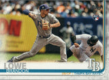 #114 Brandon Lowe Rookie Card Tampa Bay Rays 2019 Topps Series 1 Baseball Card