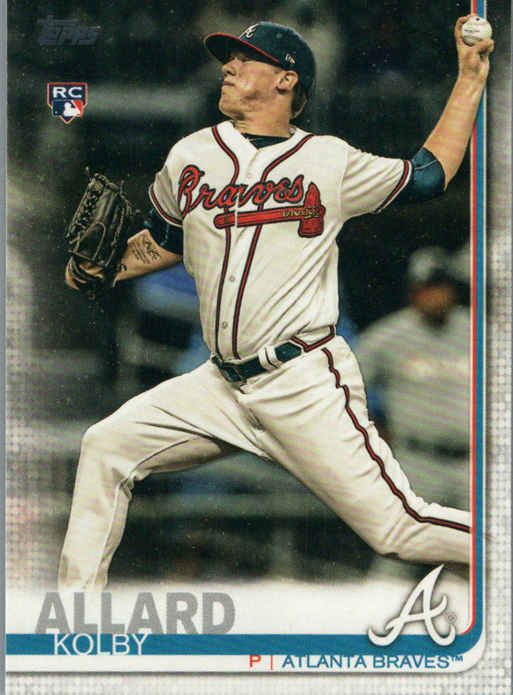 #38 Kolby Allard Rookie Card Atlanta Braves 2019 Topps Series 1 Baseball Card