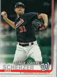 #6 Max Scherzer Washington Nationals 2019 Topps Series 1 Baseball Card
