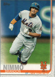 #172 Brandon Nimmo New York Mets 2019 Topps Series 1 Baseball Card