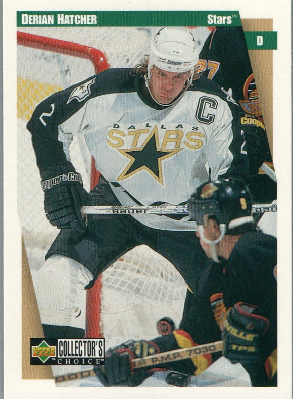#70 Derian Hatcher Dallas Stars 1997 98 Upper Deck Choice Hockey Card