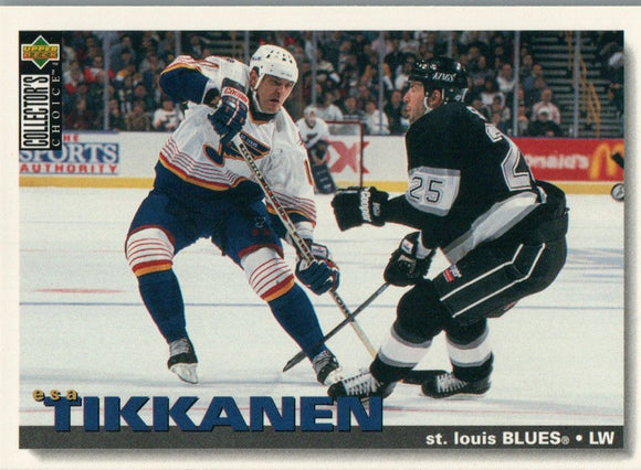 #268 Esa Tikkanen St Loius Blues 1995 96 Upper Deck Choice Hockey Card