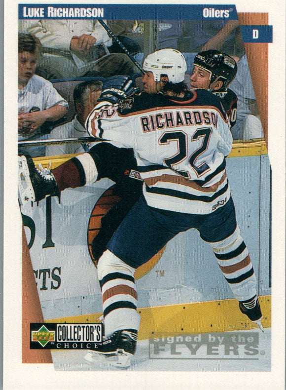 #96 Luke Richardson Edmonton Oilers 1997 98 Upper Deck Choice Hockey Card