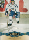 #325 Jussi Tie Finland World Juniors 1995 96 Upper Deck Choice Hockey Card