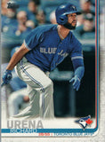 #39 Richard Urena Toronto Blue Jays 2019 Topps Series 1 Baseball Card