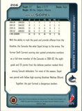 #206 Brent Sopel Vancouver Canucks 2002 03 Upper Deck Victory Hockey Card