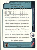 #86 Eric Brewer Edmonton Oilers 2002 03 Upper Deck Victory Hockey Card