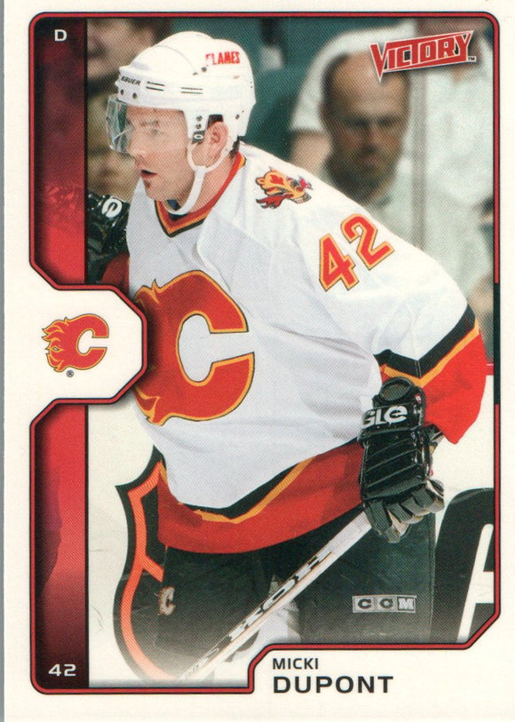 #35 Micki Dupont Calgary Flames 2002 03 Upper Deck Victory Hockey Card