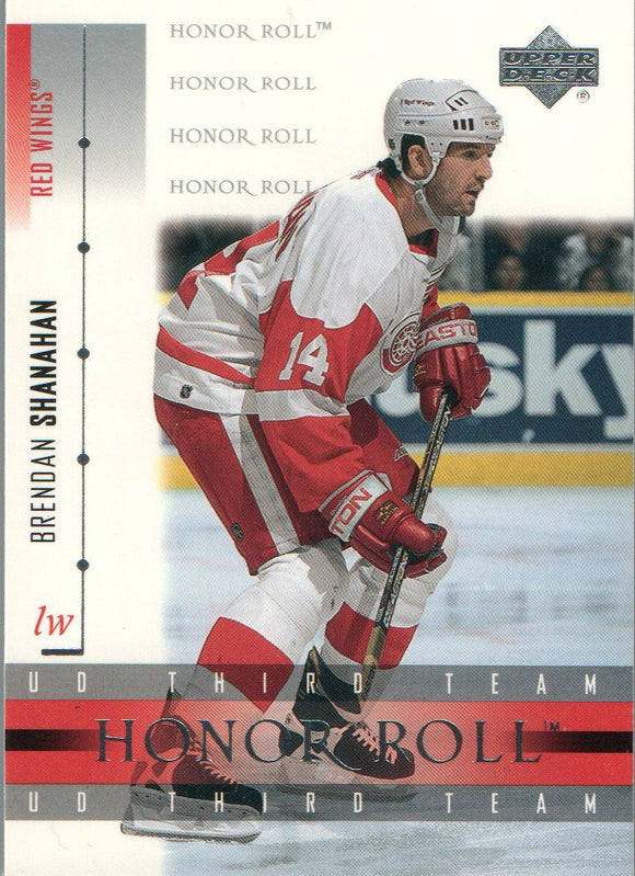 #19 Brendan Sahnahan Detroit Red Wings 2002 03 Upper Deck Honor Roll Hockey Card