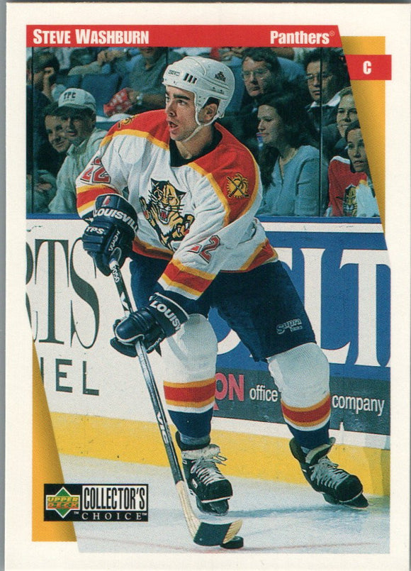 #107 Steve Washburn Florida Panthers 1997 98 Upper Deck Choice Hockey Card