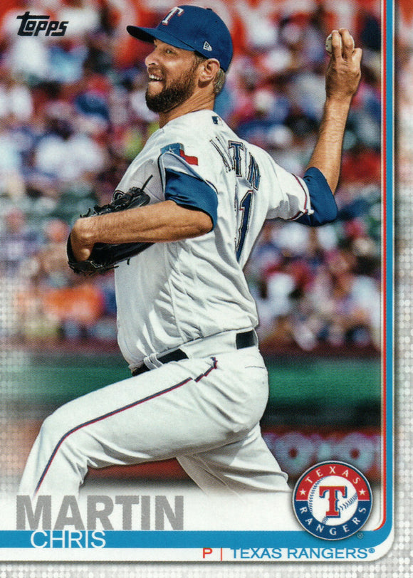#357 Chris Martin Texas Rangers 2019 Topps Series 2 Baseball Card