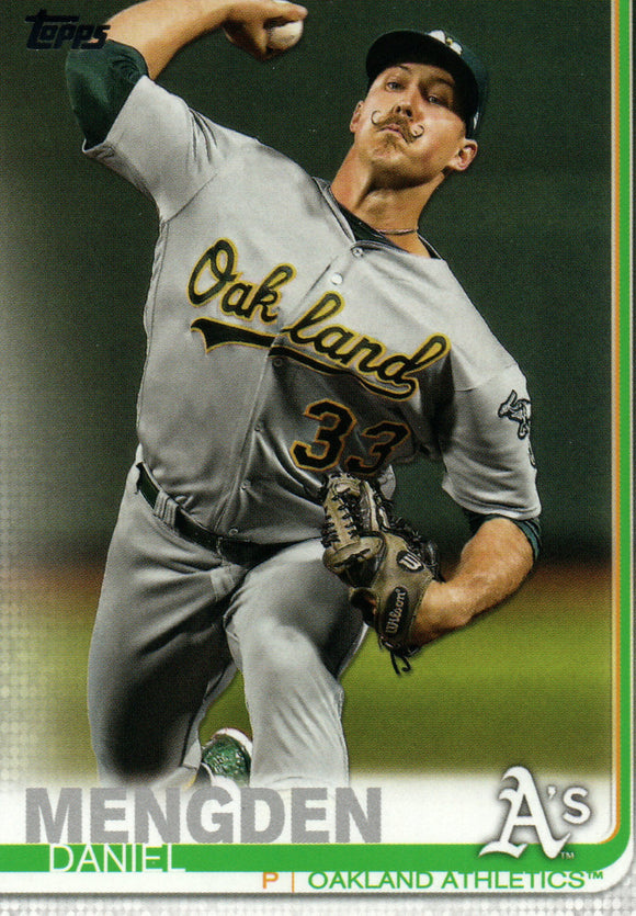 #553 Daniel Mengden Oakland Athletics 2019 Topps Series 2 Baseball Card
