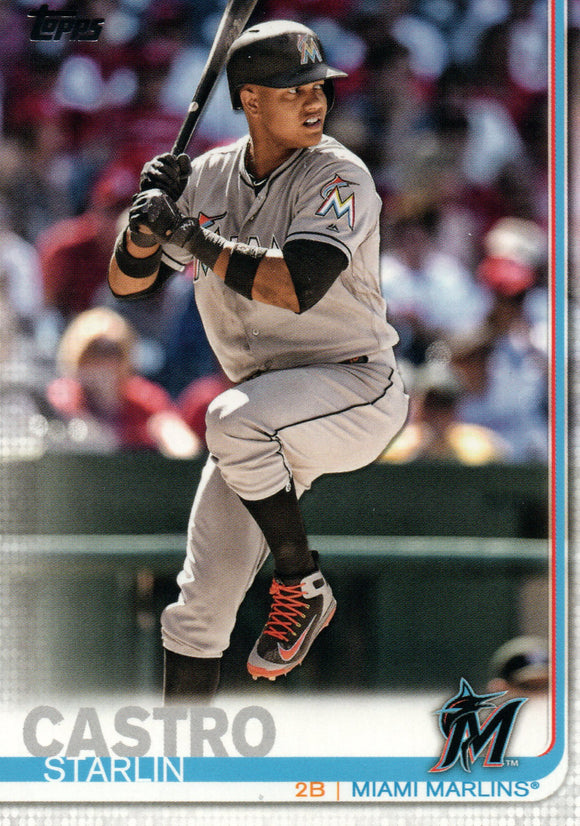 #482 Starlin Castro Miami Marlins 2019 Topps Series 2 Baseball Card