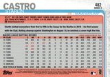 #482 Starlin Castro Miami Marlins 2019 Topps Series 2 Baseball Card