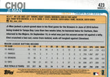 #423 Ji-Man Choi Tampa Bay Rays 2019 Topps Series 2 Baseball Card