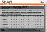 #611 Chris Shaw Rookie San Francisco Giants 2019 Topps Series 2 Baseball Card