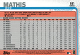 #681 Jeff Mathis Texas Rangers 2019 Topps Series 2 Baseball Card