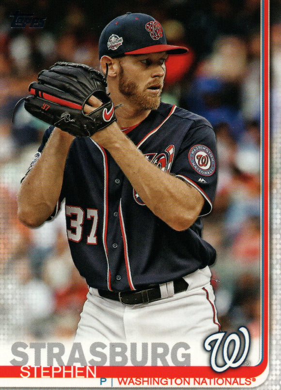 #356 Stephen Strasburg Washington Nationals 2019 Topps Series 2 Baseball Card