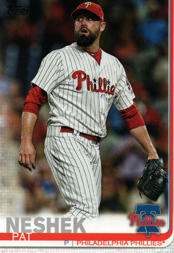#668 Pat Neshek Philadelphia Phillies 2019 Topps Series 2 Baseball Card