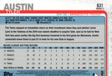 #631 Tyler Austin Minnesota Twins 2019 Topps Series 2 Baseball Card
